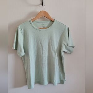Vtg Liz Claiborne Cotton Crewneck Short Sleeved Tshirt, Women's XL, Sage Green
